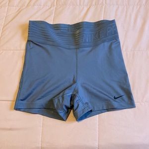 Grey Nike Pro Spandex Shorts